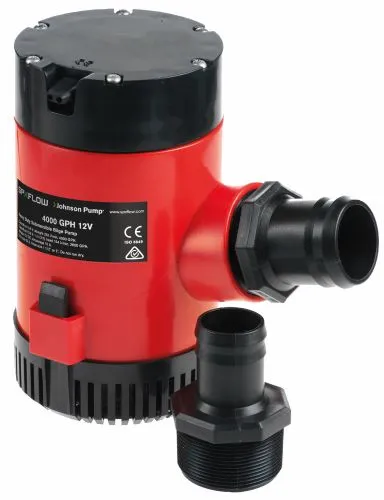 JABSCO - 18660-0121海洋水子犬ビルジ/サンプフレキシブルインペラーポンプ(380-GPH、12ボルト、15アンペアの非のCe、1/2" NPTポート
